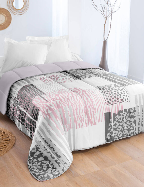 Couette microfibre imprimée Savane  200 g/m² (gris) Couette microfibre imprimée Savane  200 g/m² (gris)